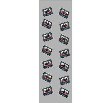 Cassette Pattern modern wallpaper - TenStickers