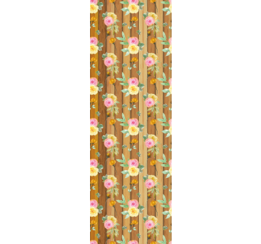 Blossom Stripes flowers wallpaper - TenStickers