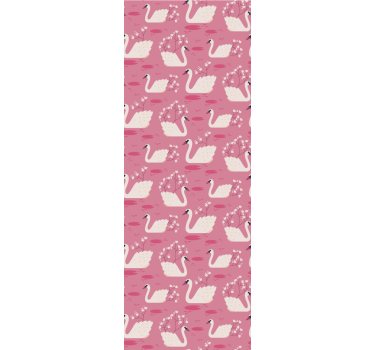 Charming Swan Design cute animal wallpaper - TenStickers