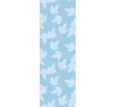 Soft blue pattern leaves wallpaper - TenStickers