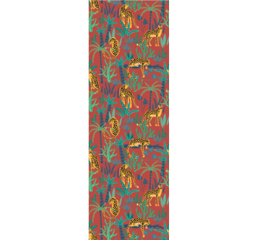 Tropical Jungle Scene cute animal wallpaper - TenStickers