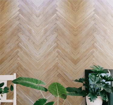 Elegant realistic pattern wood feature wallpaper - TenStickers
