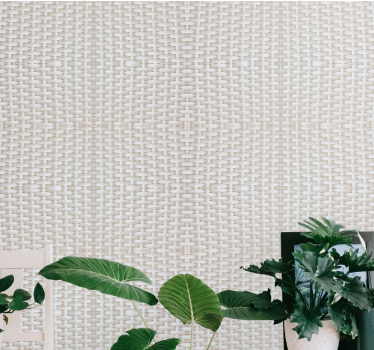 White rattan effect wood wallpaper - TenStickers