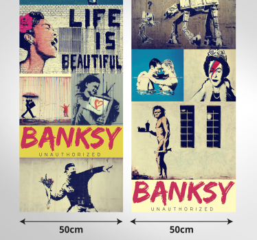 Collage - Bansky Modern Wallpaper - TenStickers