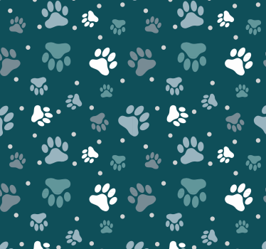 Paw Pattern wallpaper of a dog - TenStickers