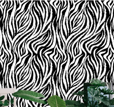 Wallpaper zebra zebra swirls - TenStickers
