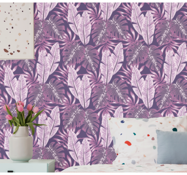 Purple maranta Nature Wallpaper - TenStickers