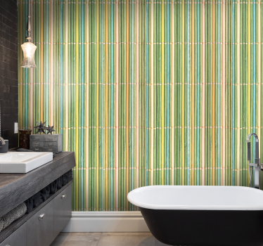 Bamboo Textured Surface wood feature wallpaper - TenStickers