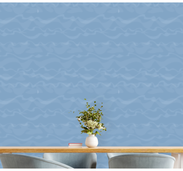 Abstract Waves a blue wallpaper - TenStickers