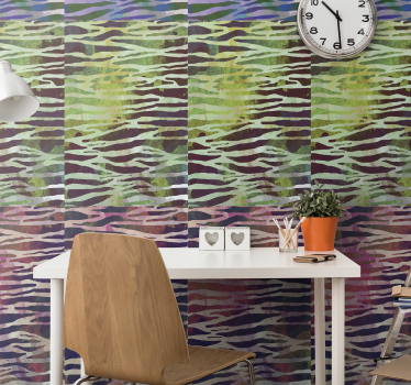 Abstract Zebra Print Cool animal wallpaper - TenStickers