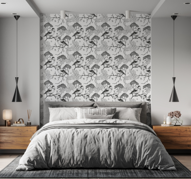 Birds Botanical Illustration birds wallpaper - TenStickers