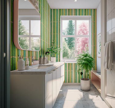 Bamboo Textured Surface wood feature wallpaper - TenStickers