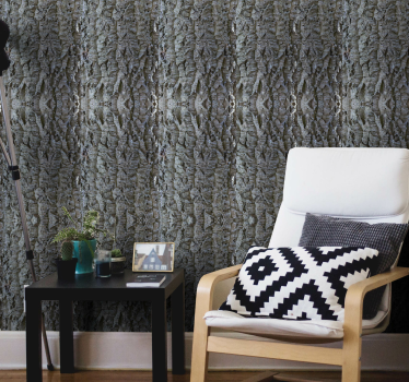 Bark Texture wood feature wallpaper - TenStickers