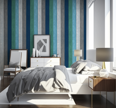 Beach Hut Wood Textured Wallpaper - TenStickers