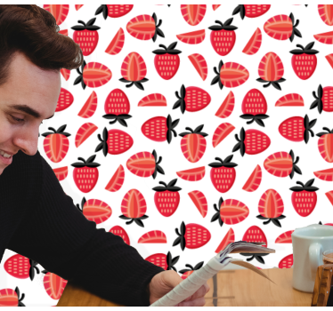 Berry Pattern nature wallpaper - TenStickers