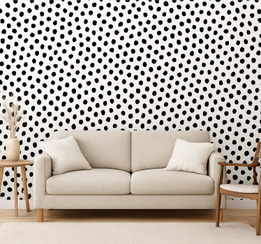 Black and white Dalmata wallpaper of a dog - TenStickers