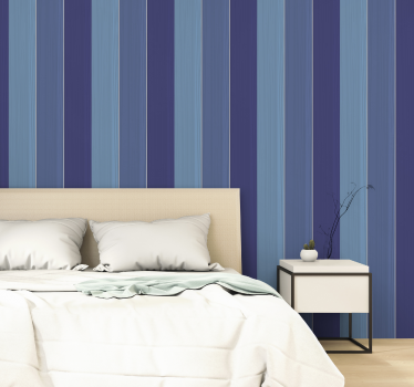 Blue shade wood effect wallpaper - TenStickers