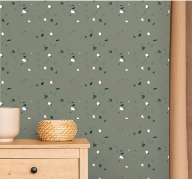 Botanical Confetti leaves wallpaper - TenStickers