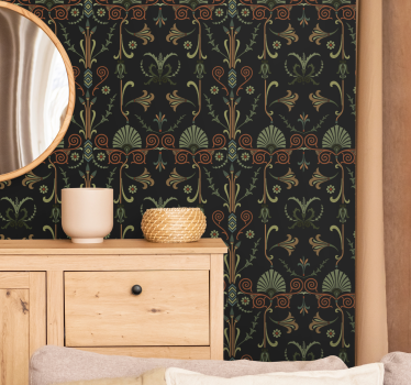 Botanical Elegant Pattern wallpaper flowery - TenStickers