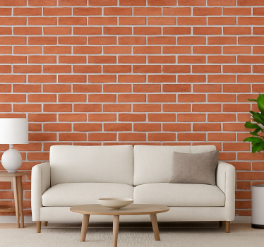 Brick wallpaper classic red brick wall - TenStickers