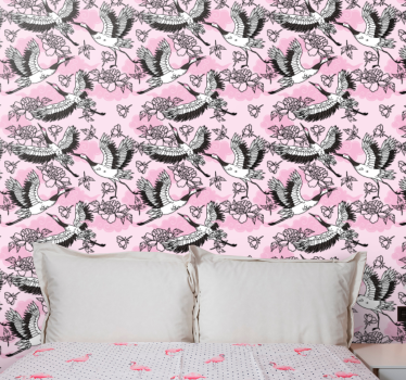 Butterfly Flight Pattern cute animal wallpaper - TenStickers