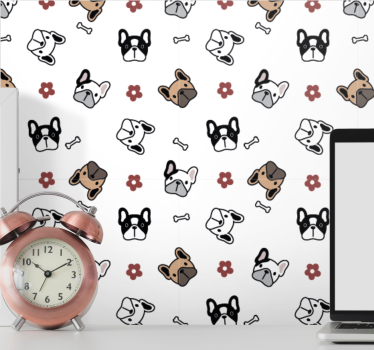 Canine Doodle Ensemble wallpaper of a dog - TenStickers