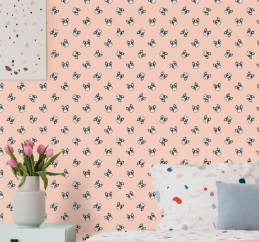 Canine Pattern Charm wallpaper of a dog - TenStickers