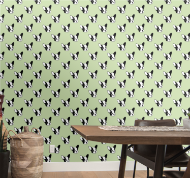 Canine Silhouette Pattern wallpaper of a dog - TenStickers