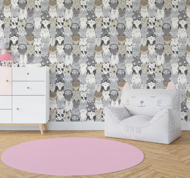 Cartoon cats kids wallpaper - TenStickers