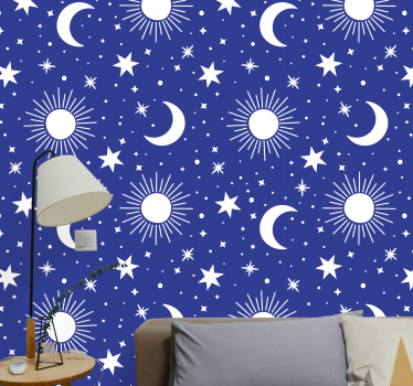 Celestial Bodies Motif stars wallpaper - TenStickers
