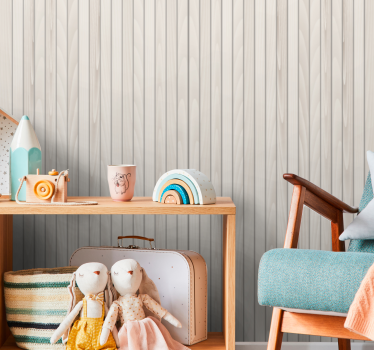 Elegant gray planks wood feature wallpaper - TenStickers