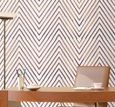 Chevron Line Pattern wallpaper geometric - TenStickers