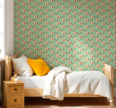 Chicken Pattern cute animal wallpaper - TenStickers