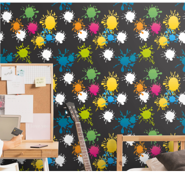 Color party wallpaper paintings - TenStickers