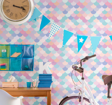 Scales with soft tones animal wallpaper - TenStickers