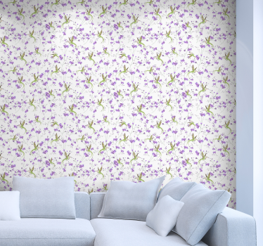 Colourful Hummingbird Grey Bird Wallpaper - TenStickers
