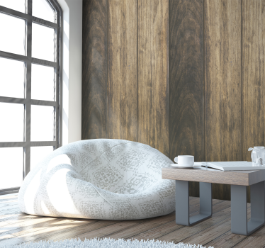 Contemporary Living Space Wood Effect  Wallpaper - TenStickers