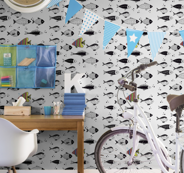 Counter flow Bedroom Wallpaper - TenStickers