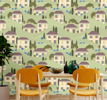 Wallpaper childrens room country villa design - TenStickers