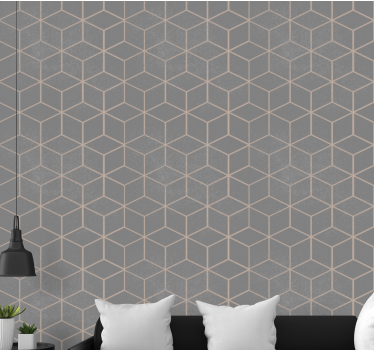 Cube Structure wallpaper geometric - TenStickers