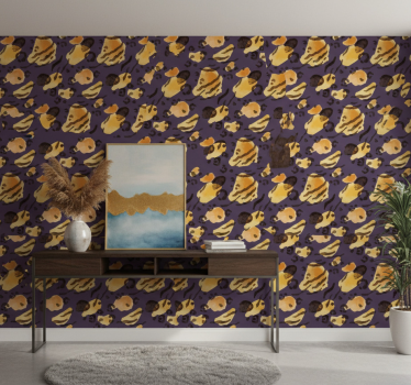 Cute animal wallpaper aquarella tiger spots - TenStickers