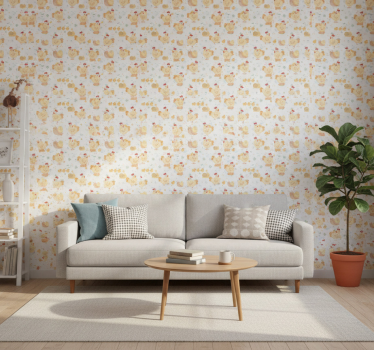 Cute animal wallpaper chickens and snails farm - TenStickers