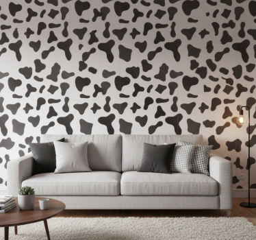 Cute animal wallpaper cow print design - TenStickers