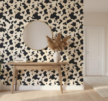 Cute animal wallpaper cow spot design - TenStickers