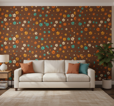 Cute animal wallpaper dog paw print design - TenStickers
