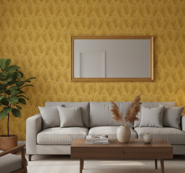 Cute animal wallpaper featuring blue floral turkey - TenStickers