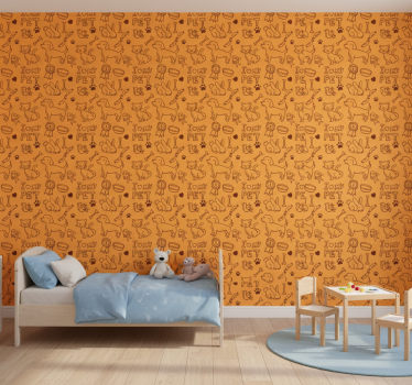 Cute animal wallpaper for my pets - TenStickers