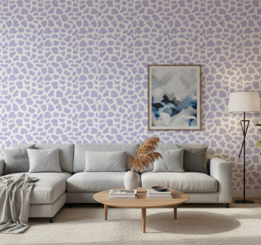 Cute animal wallpaper purple cow pattern - TenStickers