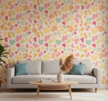 Cute animal wallpaper rainbow cow print - TenStickers