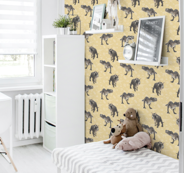 Cute animal wallpaper safari animal design - TenStickers